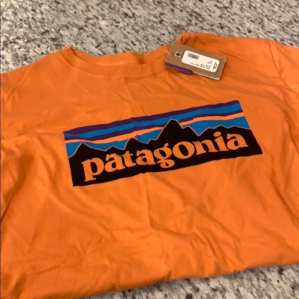 Boys Patagonia P-6 logo organic T-shirt
